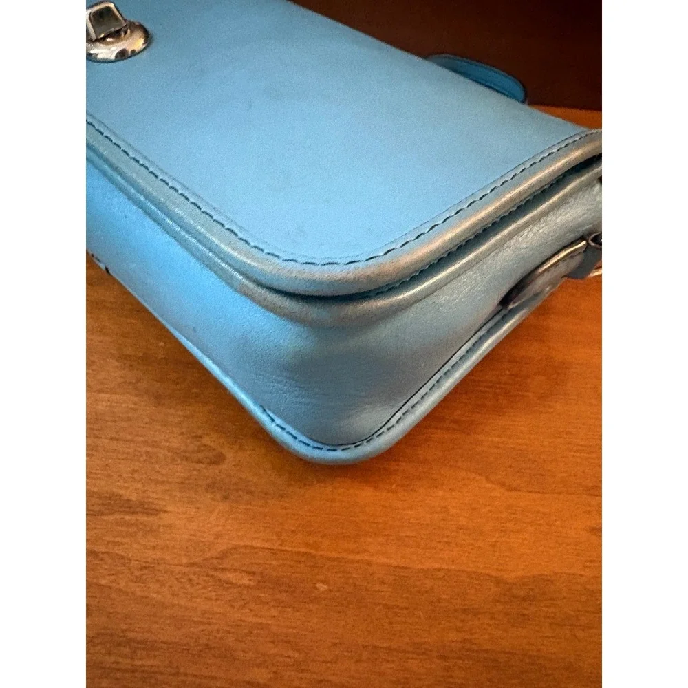 Coach Blue Turnlock Crossbody Bag | Smooth Leather | Style A1680 38015 - Picture 9 of 9